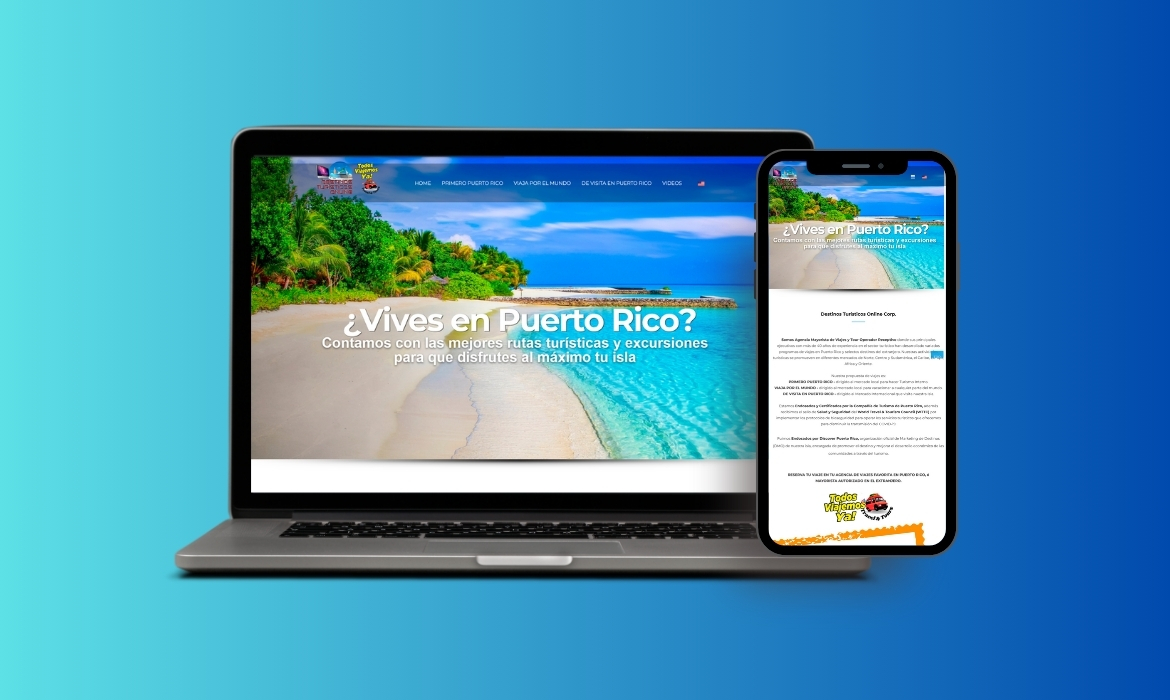 página web para agencia de viajes