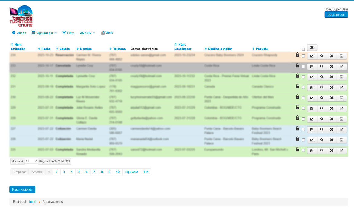 Aplicación web para reservaciones