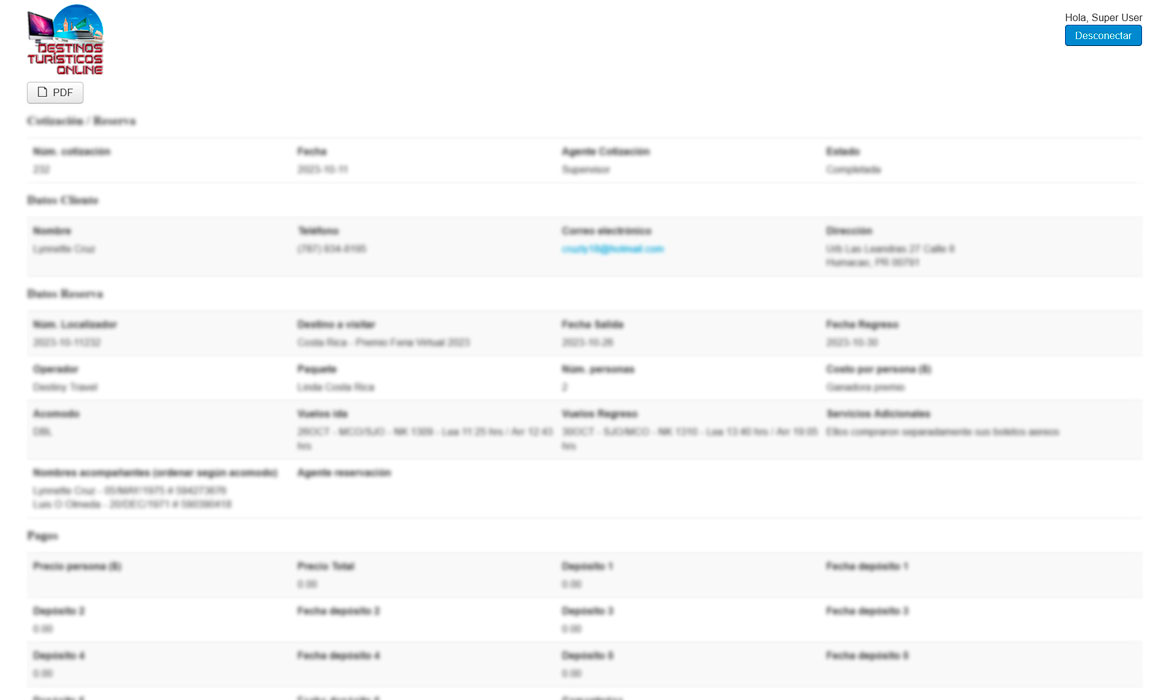 Aplicación web para reservaciones