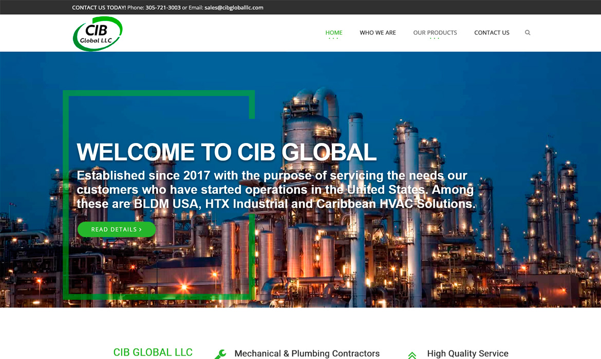 Página web CIB Global
