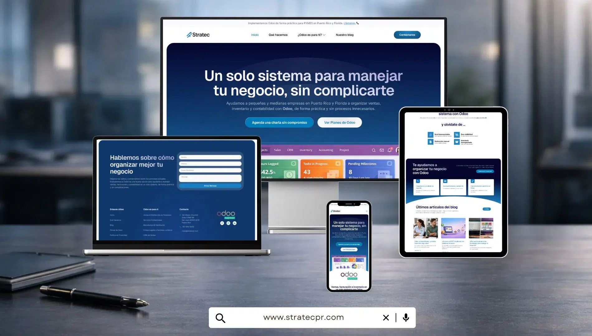 Página web empresarial en Puerto Rico para Stratec