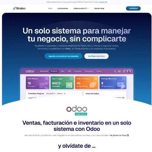 Página web empresarial en Puerto Rico para Stratec