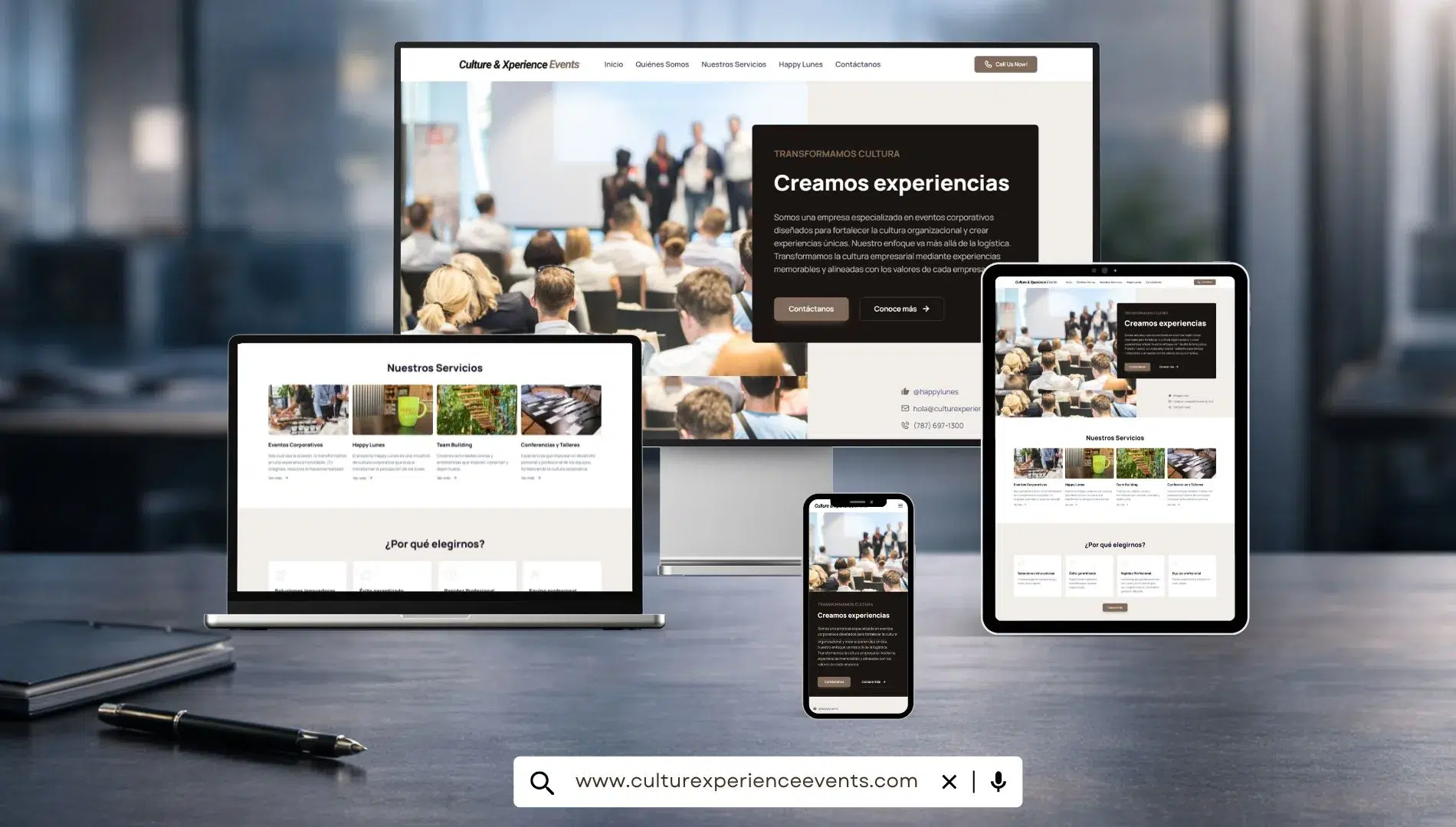 Diseño de página web en Puerto Rico para Culture Xperience Events