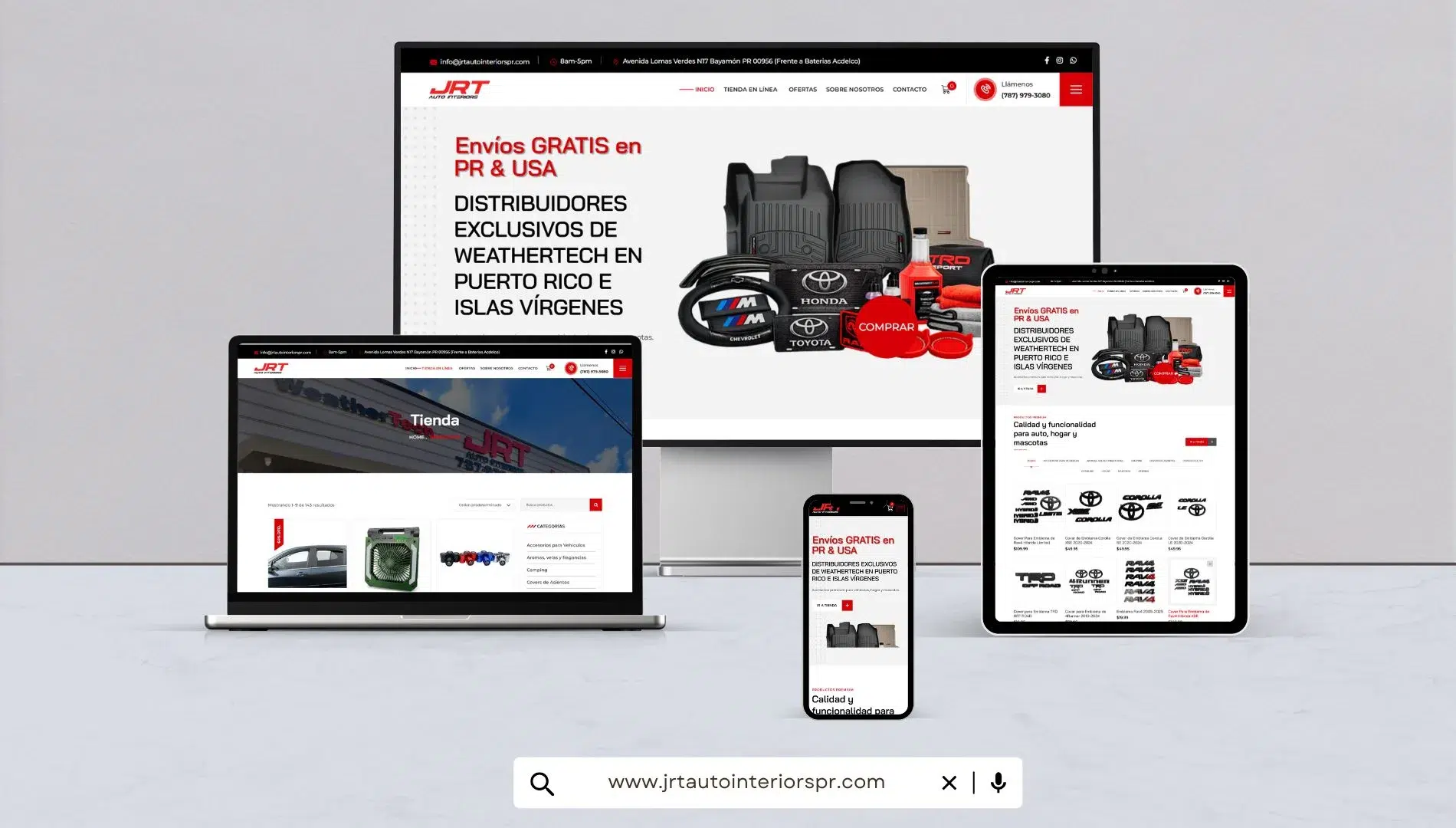 Página web Weathertech PR