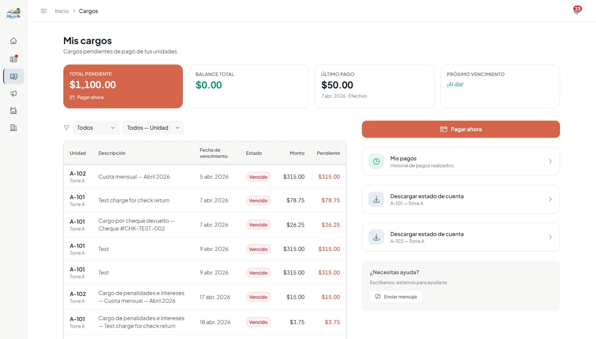 Portal de residentes de VCommunity con cobros, ATH Móvil y comunicaciones en Puerto Rico
