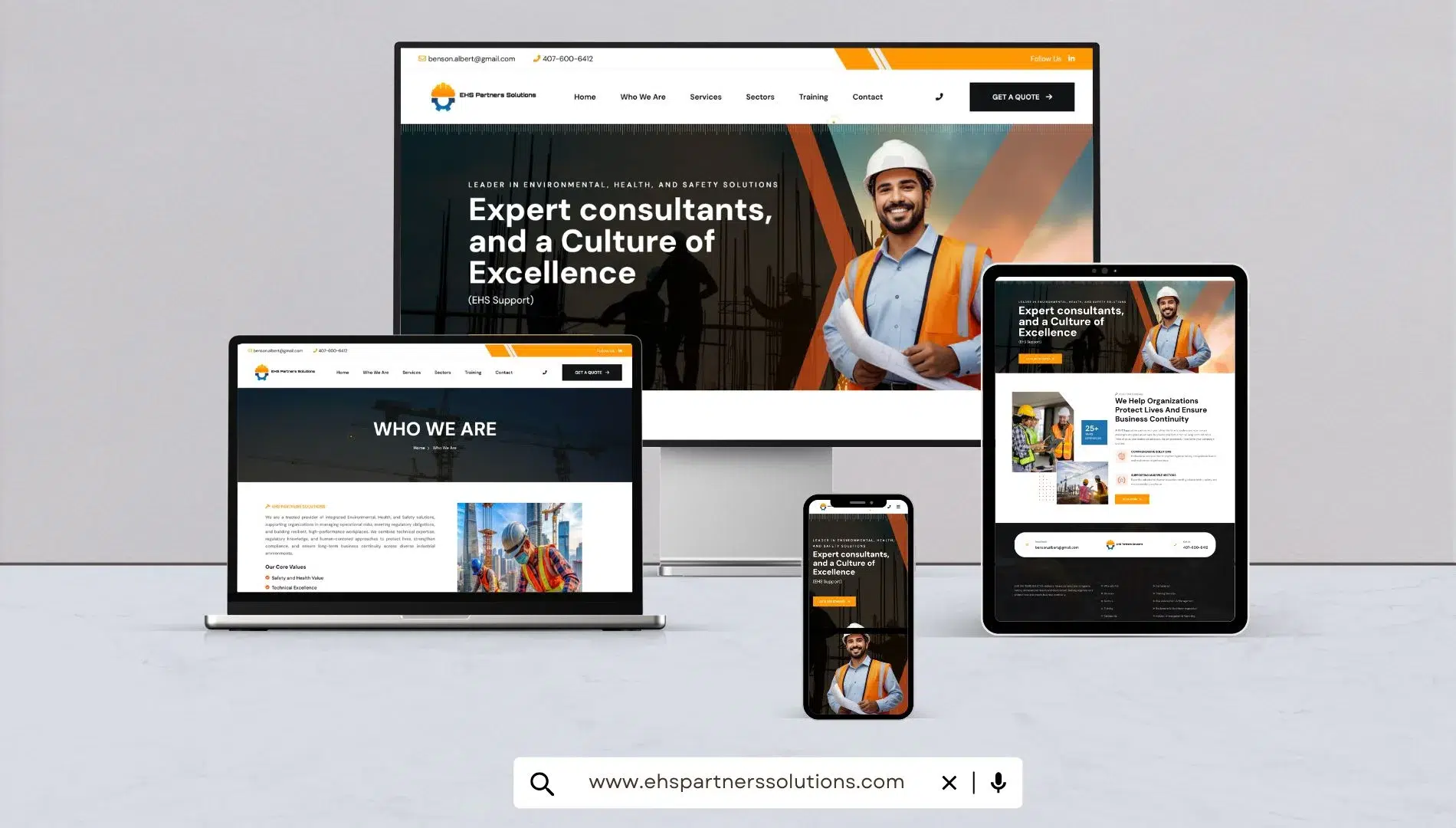 Página web de consultoría en seguridad ocupacional en Puerto Rico diseñada por JB Host & Web Design